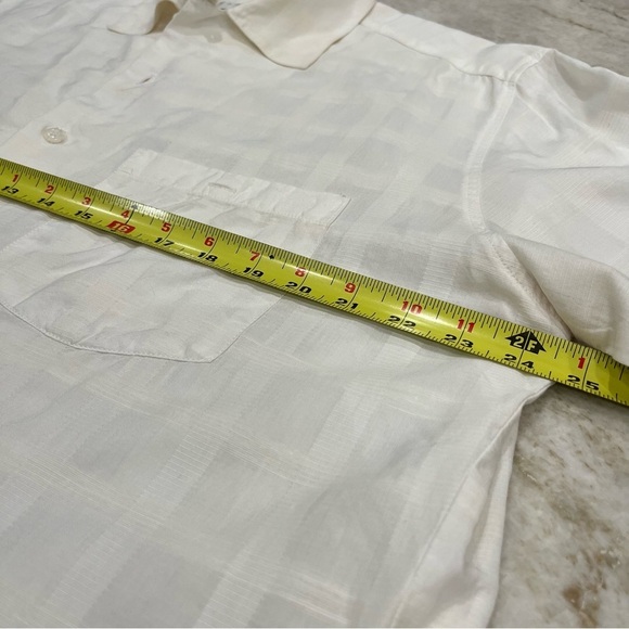 Equilibrio (Italy) | Short Sleeve Button Down Shirt | Off White | Large - Picture 5 of 11